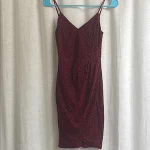 Lulu’s wine red cocktail dress